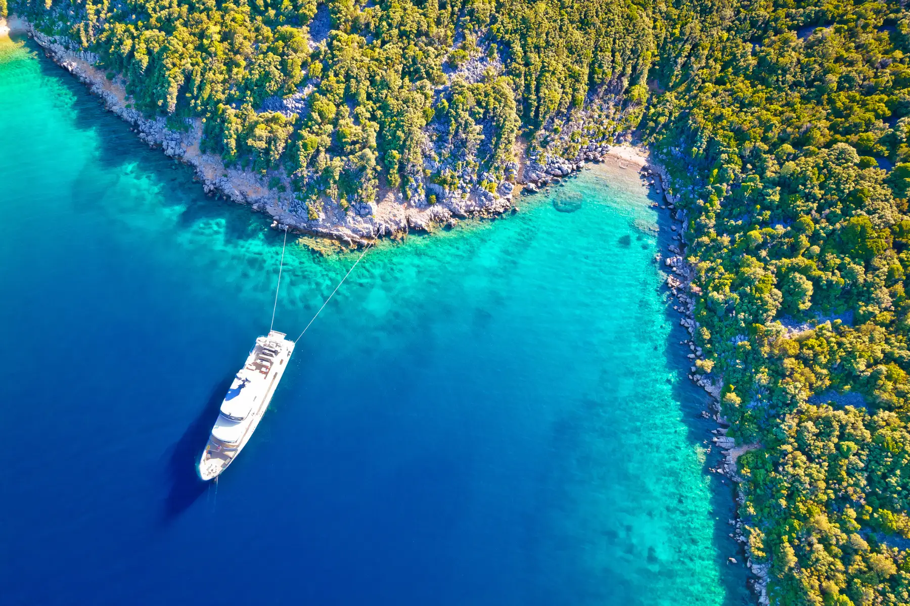 Adriatic coast in golden evening light